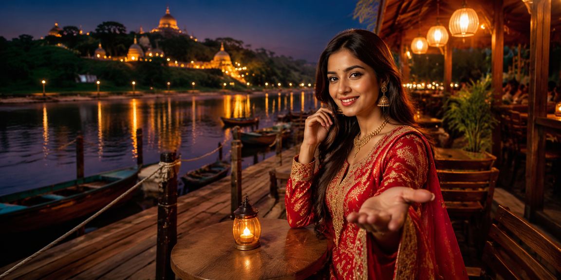 চট্টগ্রাম এলাকার রেজিস্টার ব্যানারের সঙ্গে একটি মডেলের ছবি